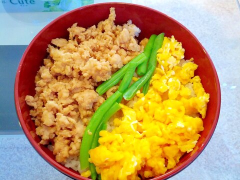 子供が大好き☆甘めの鶏そぼろ丼